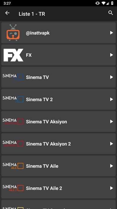 İnat BOX televizyon listesi